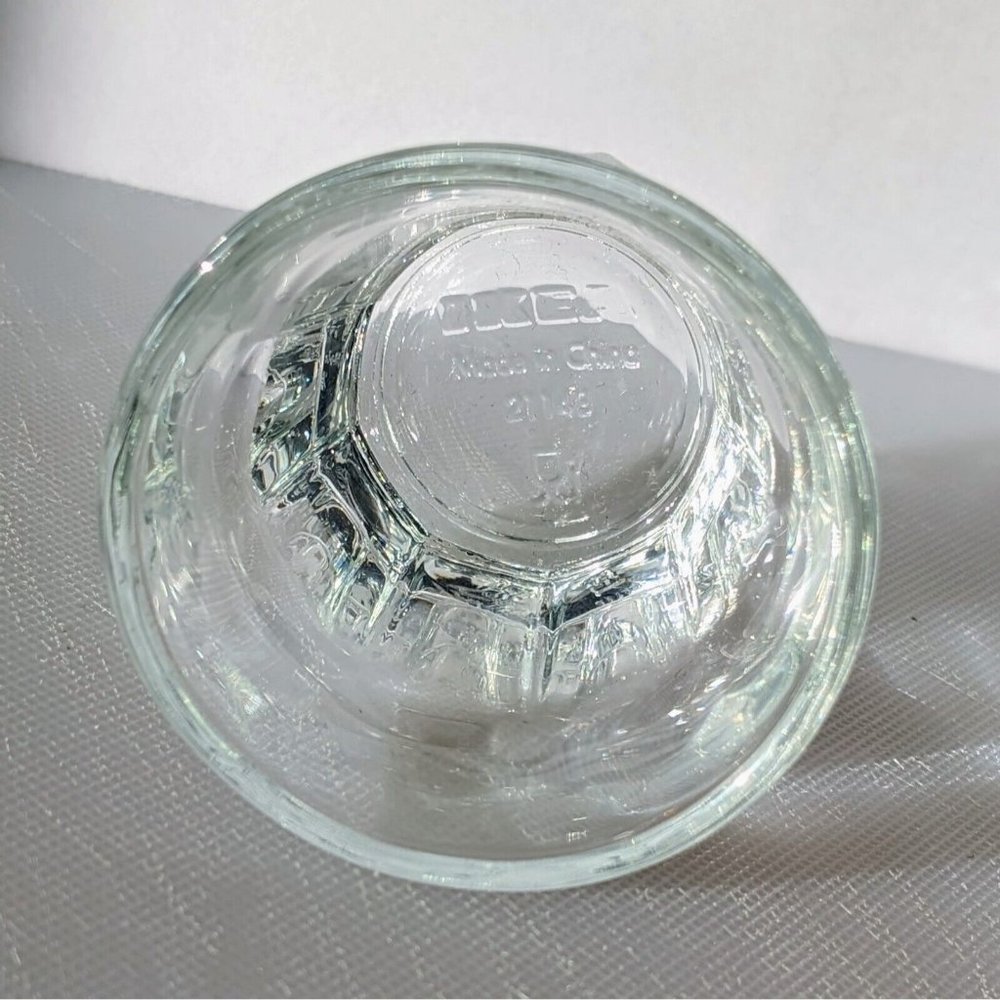 Set Of Two (2) Ikea Shot Glasses Clear Classic Shape Thick Tapered Faceted - Picture 4 of 4